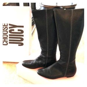 Made in Italy Juicy Couture leather Mod boots 7.5